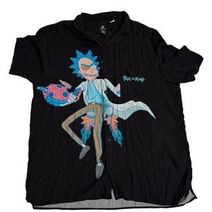 H&M Black RICK & Morty Casual Shirt